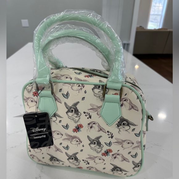 DISNEY LOUNGEFLY FLORAL SKETCH THUMPER SATCHEL CROSSBODY - Picture 2 of 5